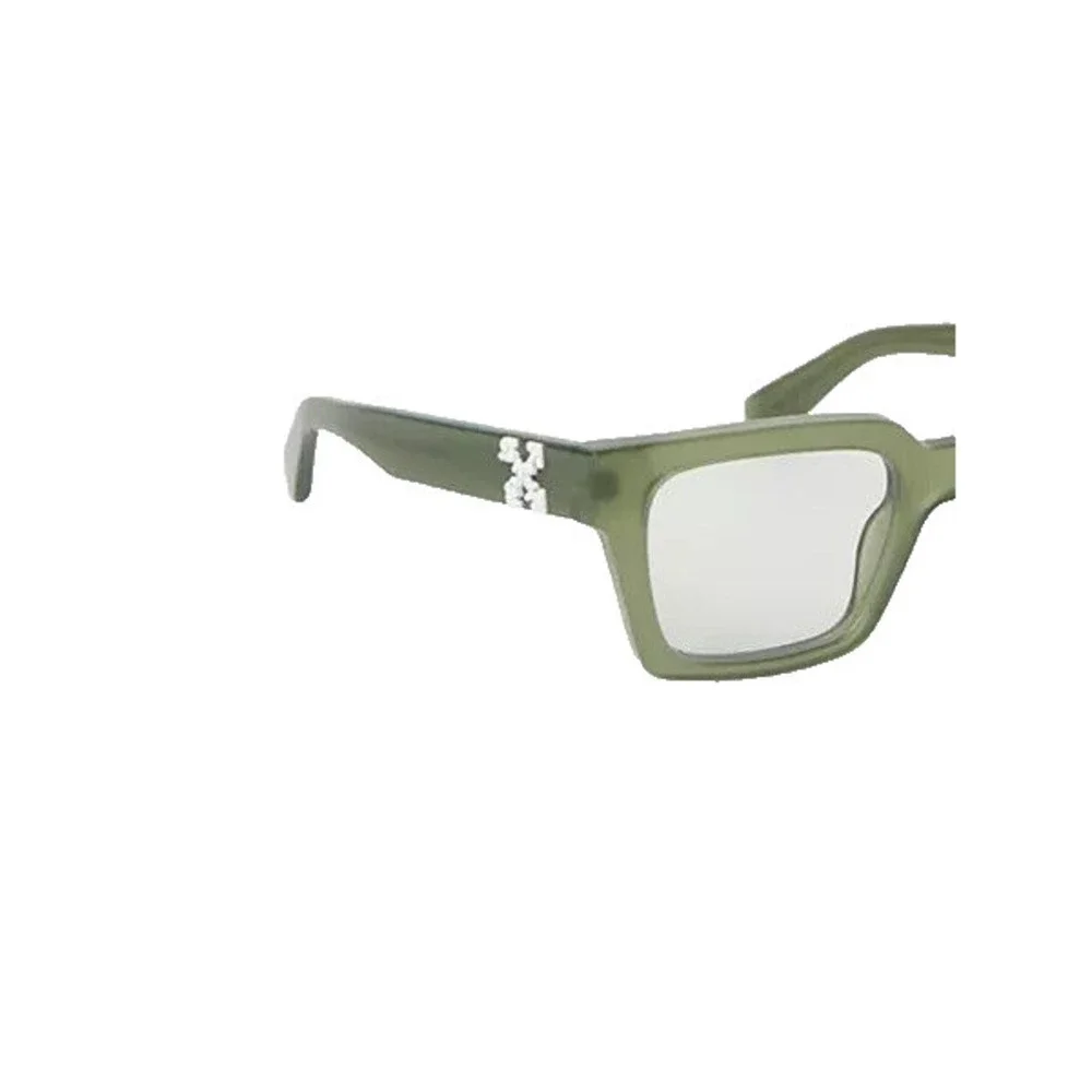 Off-White Style 21 Eyeglasses OERJ021C99PLA0014500 Green Frame Transparent Lens - Picture 3 of 4